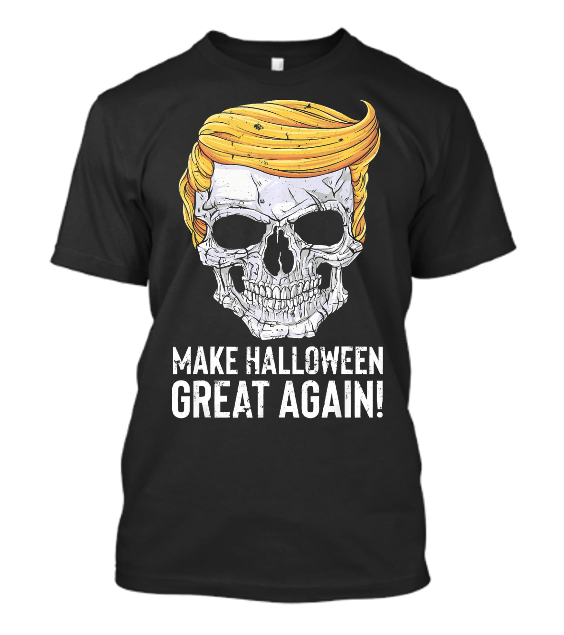 Make Halloween Great Again Skull With Blonde Hair T-Shirt