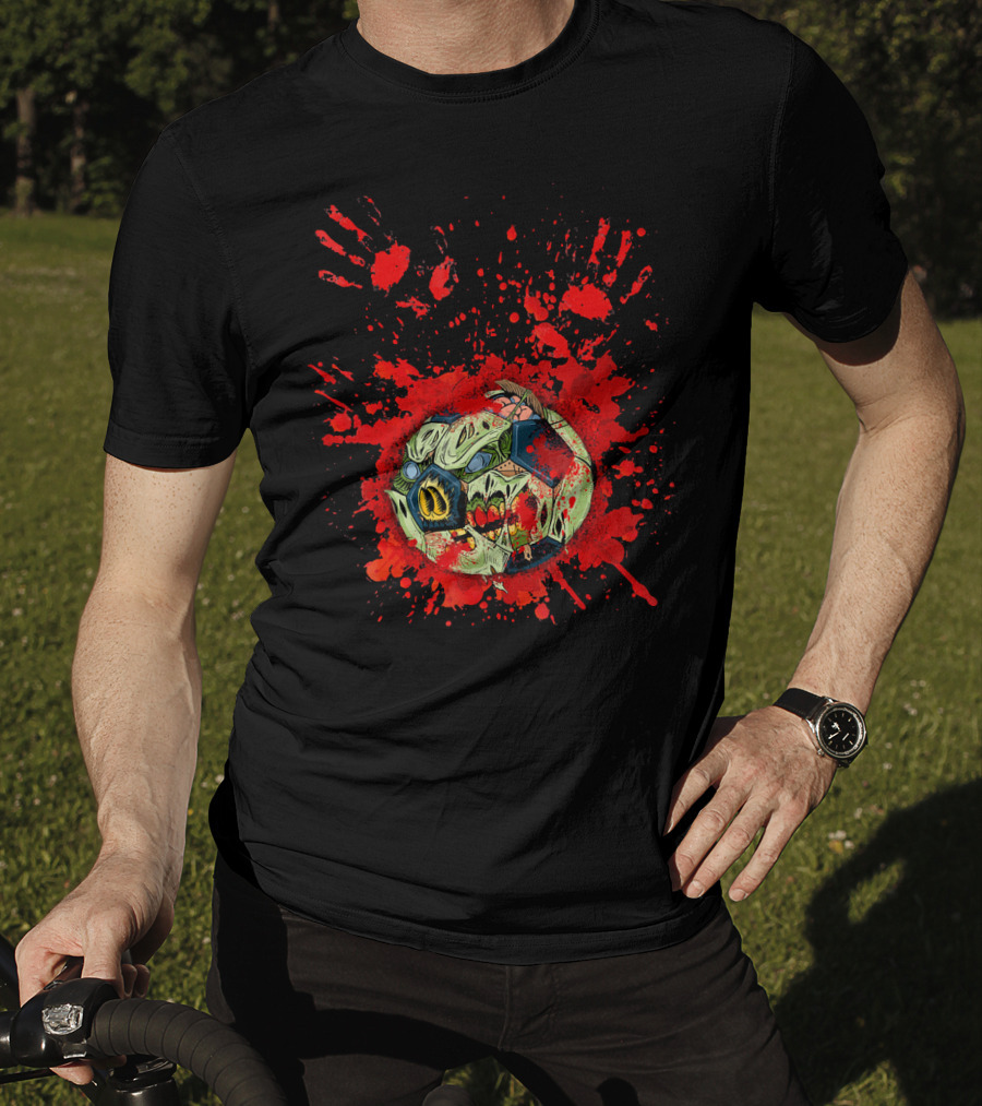 Zombie Soccer Ball Splatter T-Shirt