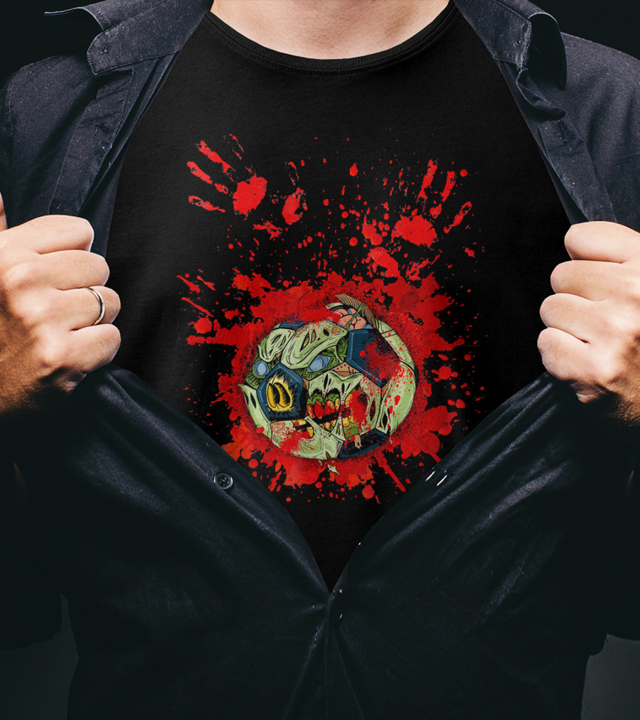 Zombie Soccer Ball Splatter T-Shirt