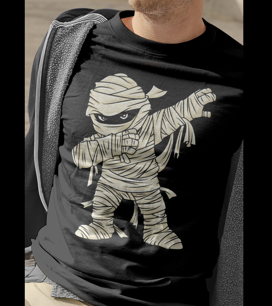 Dabbing Mummy Costume Dance Halloween Humor T-Shirt