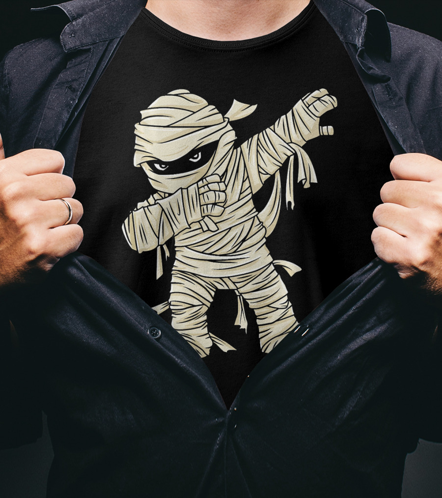 Dabbing Mummy Costume Dance Halloween Humor T-Shirt