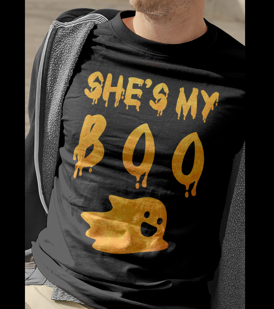 She's My Boo Funny Couples Halloween Costume T-Shirt