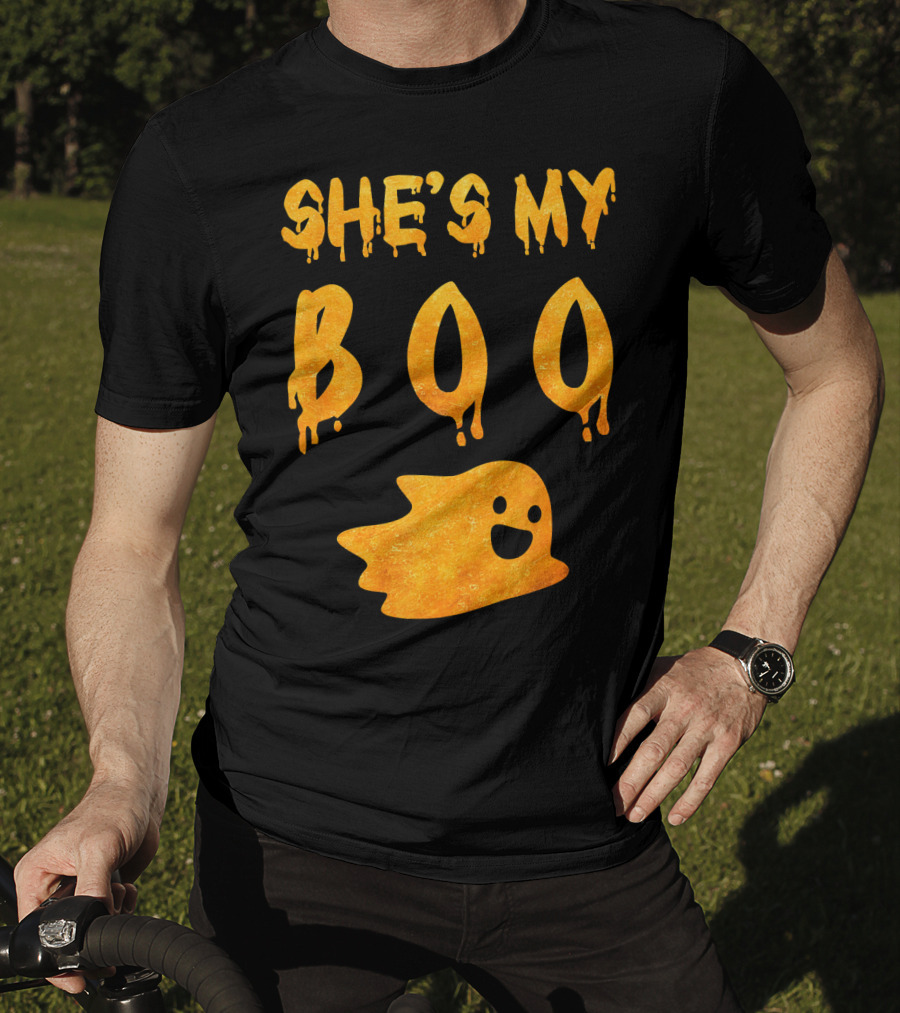 She's My Boo Funny Couples Halloween Costume T-Shirt