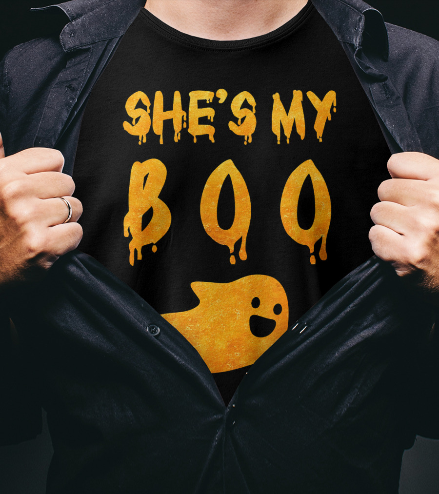 She's My Boo Funny Couples Halloween Costume T-Shirt