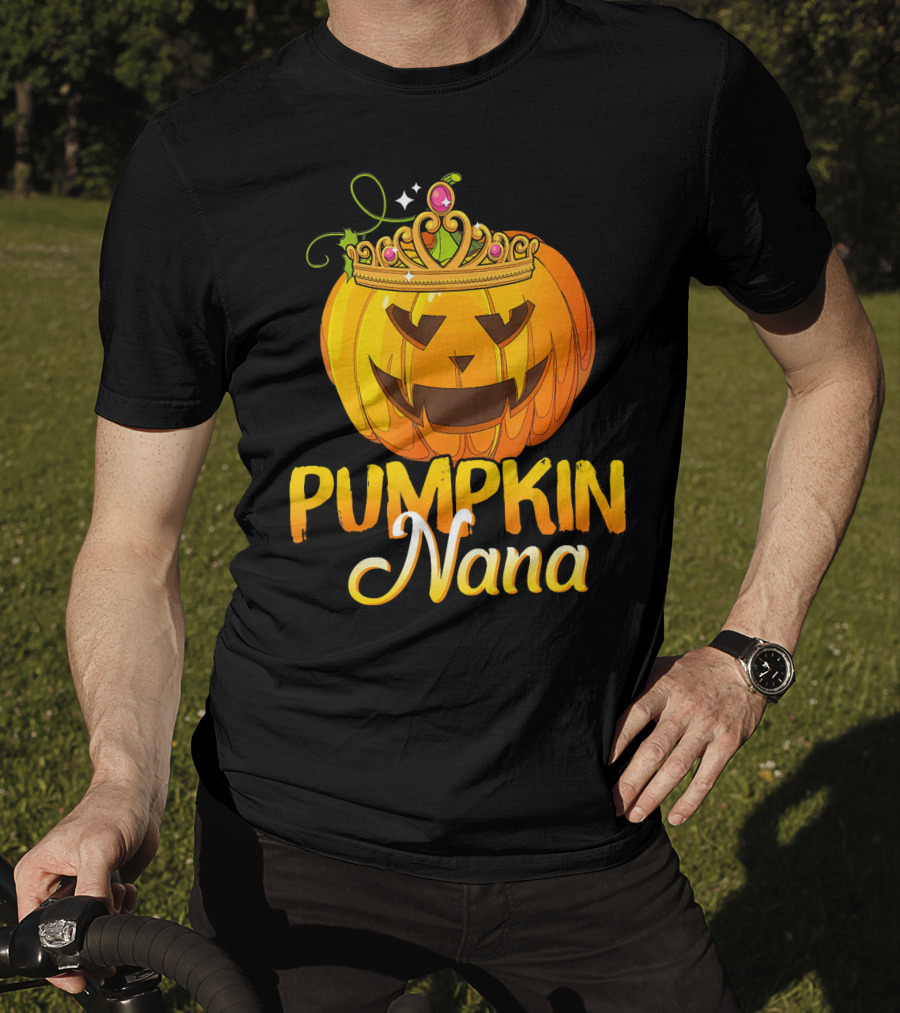 Pumpkin Nana Funny Halloween Cos Crown Jack-o'-Lantern T-Shirt