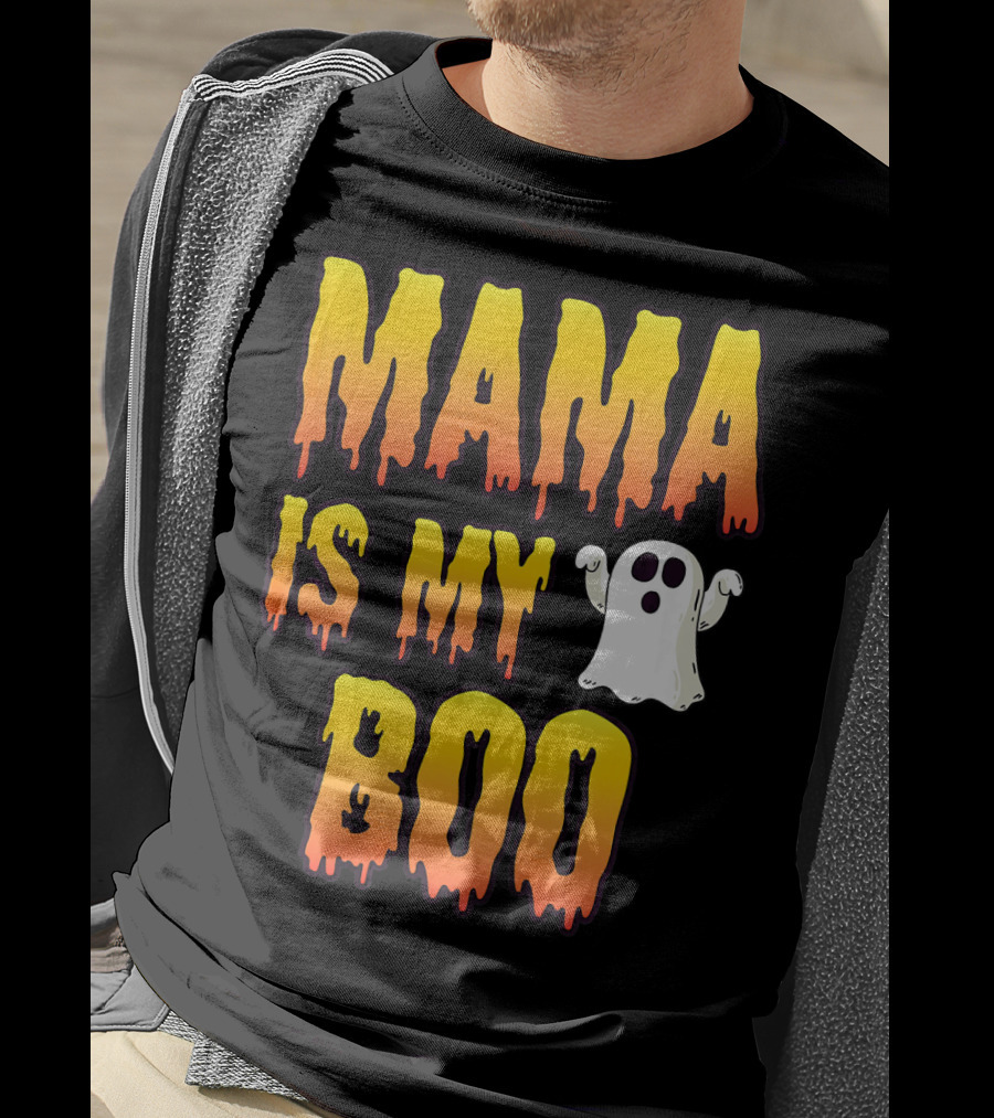 Mama Is My Boo Halloween Ghost Spirit T-Shirt