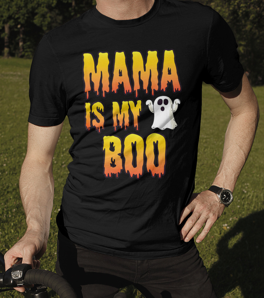 Mama Is My Boo Halloween Ghost Spirit T-Shirt