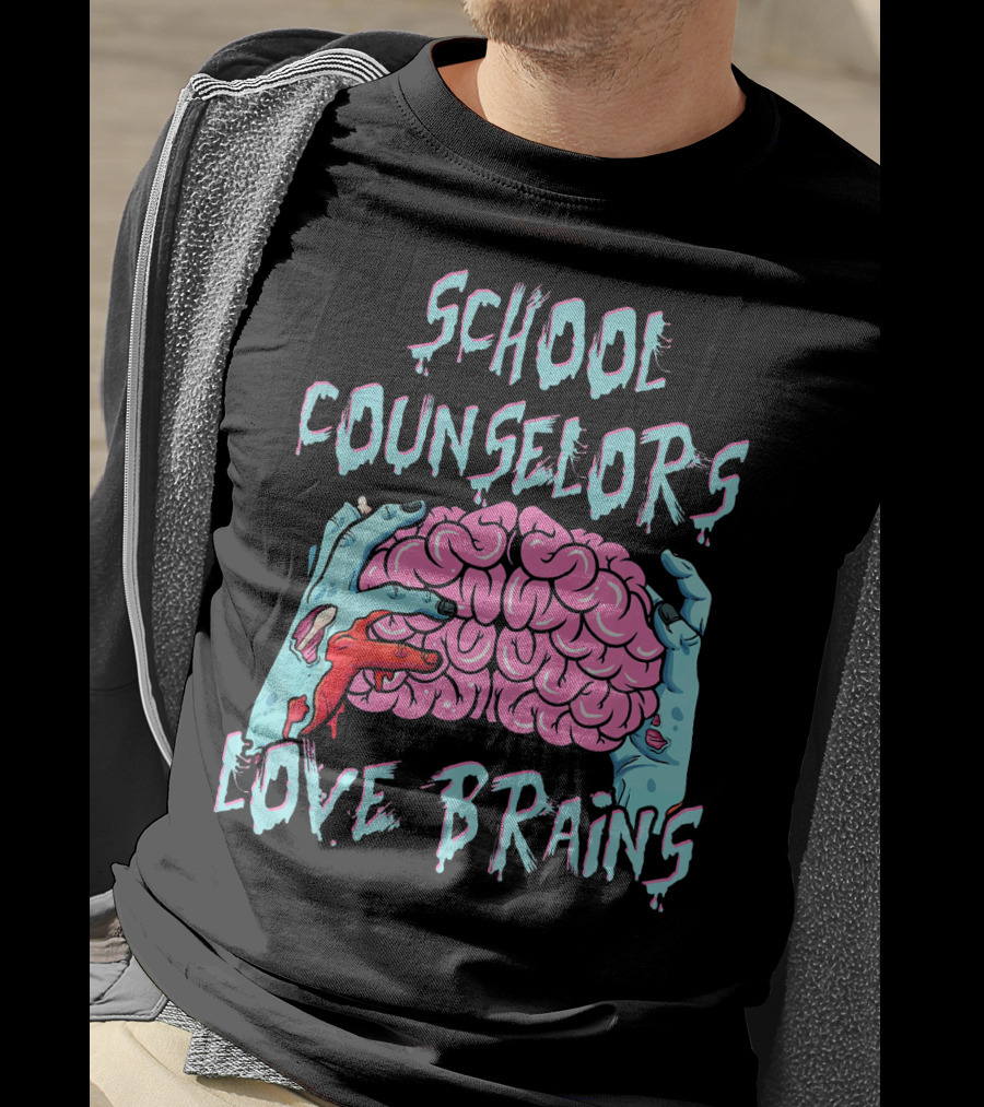 School Counselors Love Brains T-Shirt