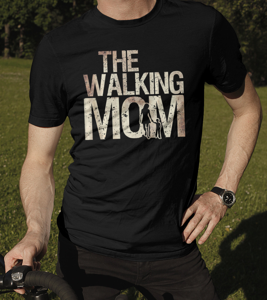 THE WALKING MOM Zombie Woman And Kid Mothers T-Shirt