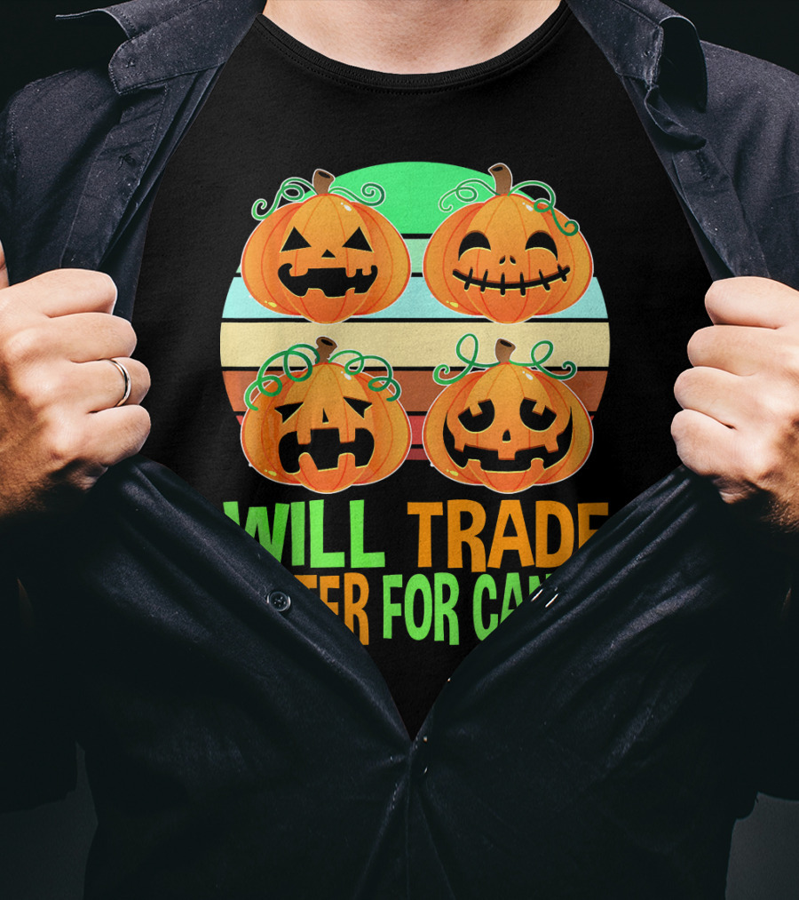 Will Trade Sister For Candy Halloween Pumpkins T-Shirt