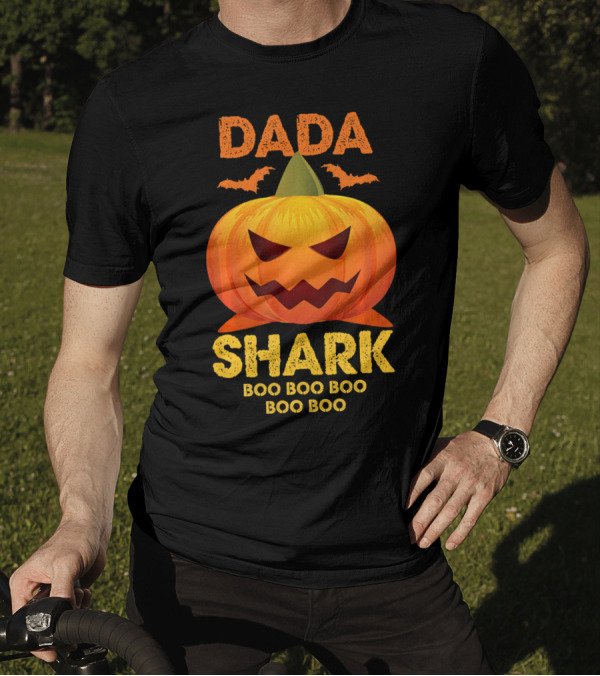 Dada Shark Boo Boo Boo Halloween Pumpkin T-Shirt