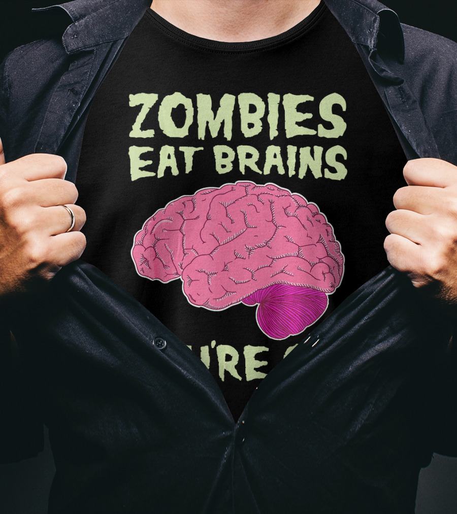Zombies Eat Brains You're OK Funny Halloween Zombi T-Shirt
