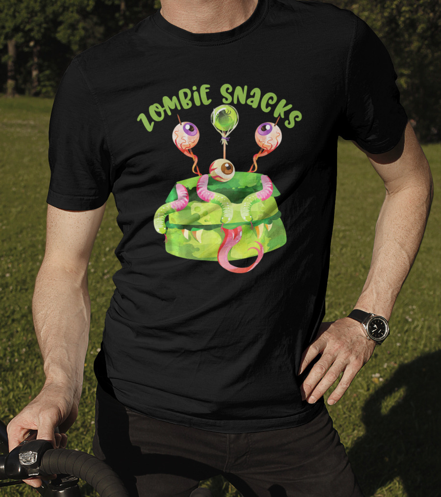Zombie Snacks Halloween Fun Eyeballs T-Shirt