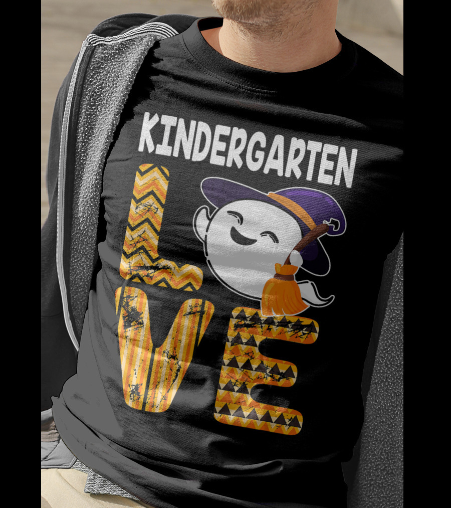 Kindergarten Love Cute Boo Ghost Halloween T-Shirt