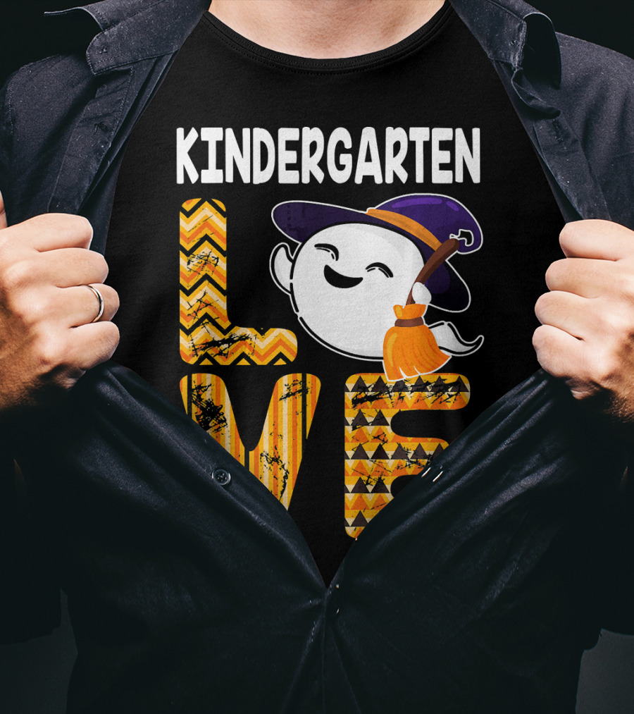 Kindergarten Love Cute Boo Ghost Halloween T-Shirt