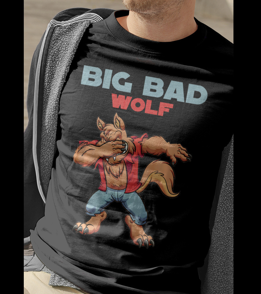 Big Bad Wolf Dabbing Halloween Costume T-Shirt