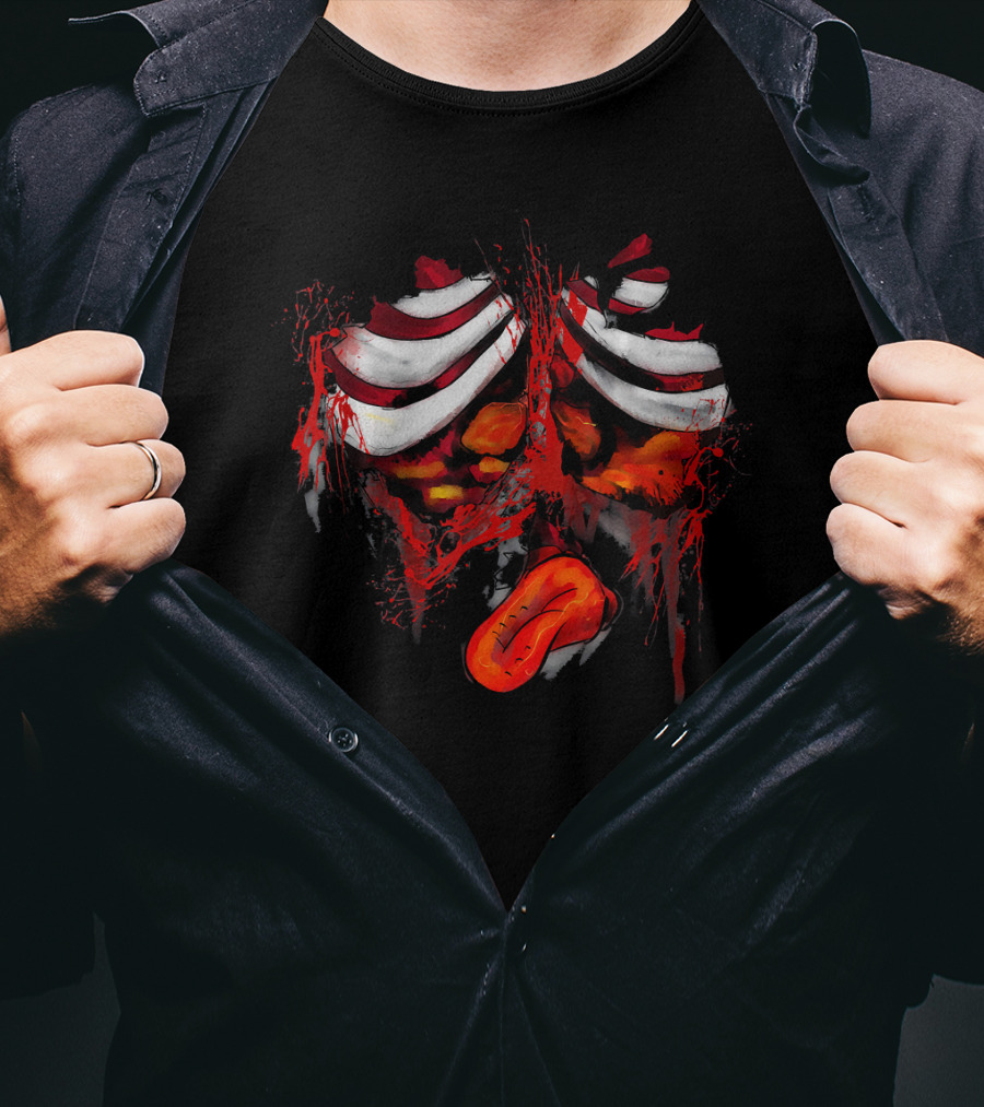 Grotesque Zombie Rib Cage And Entrails Halloween Costume T-Shirt