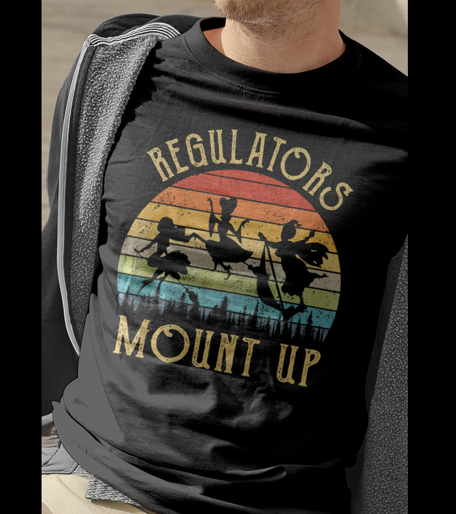 Regulators Mount Up Vintage Halloween Witch T-Shirt