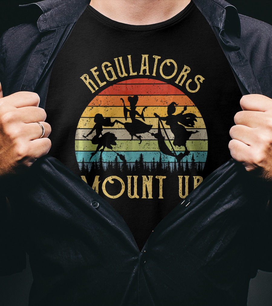 Regulators Mount Up Vintage Halloween Witch T-Shirt