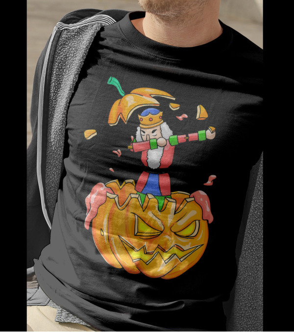Nutcracker Dabbing On Giant Halloween Pumpkin Fun T-Shirt