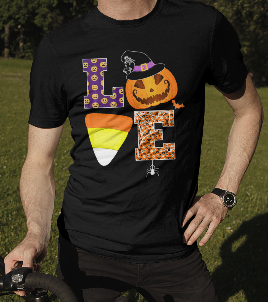 Halloween Pumpkin Candy Corn Love T-Shirt