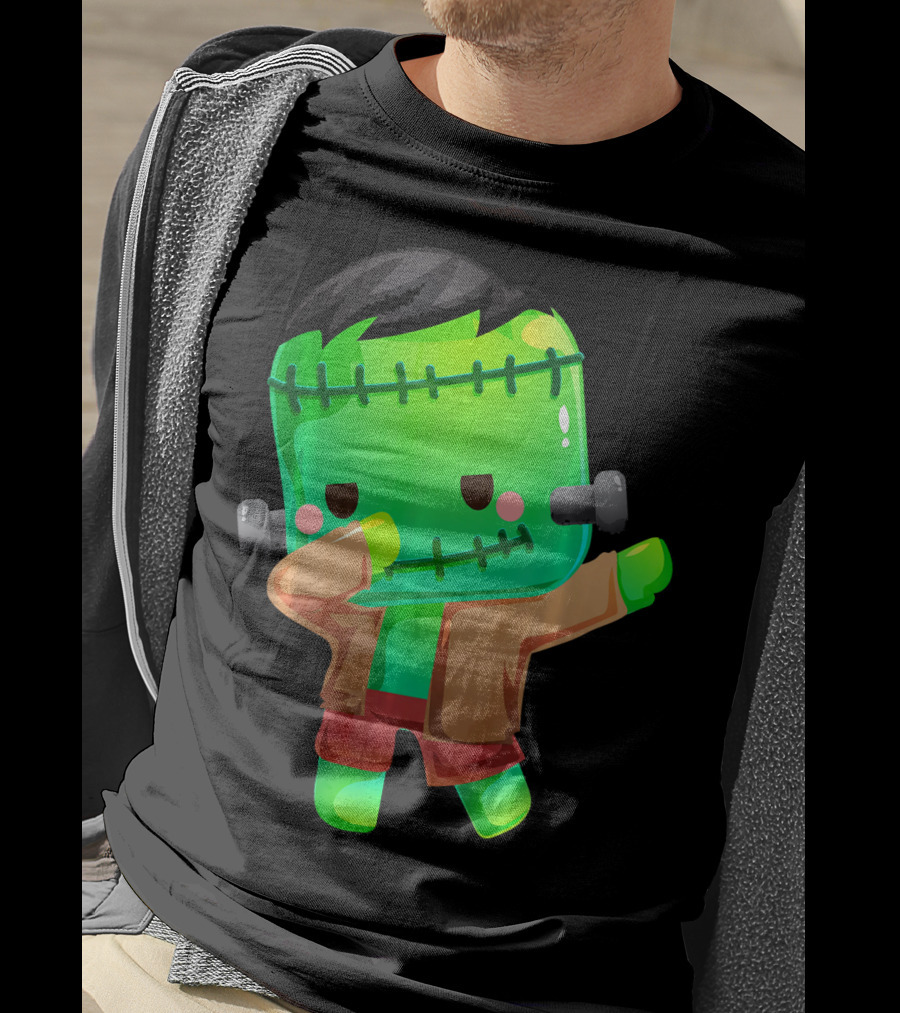 Cute Cartoon Dabbing Frankenstein Monster T-Shirt