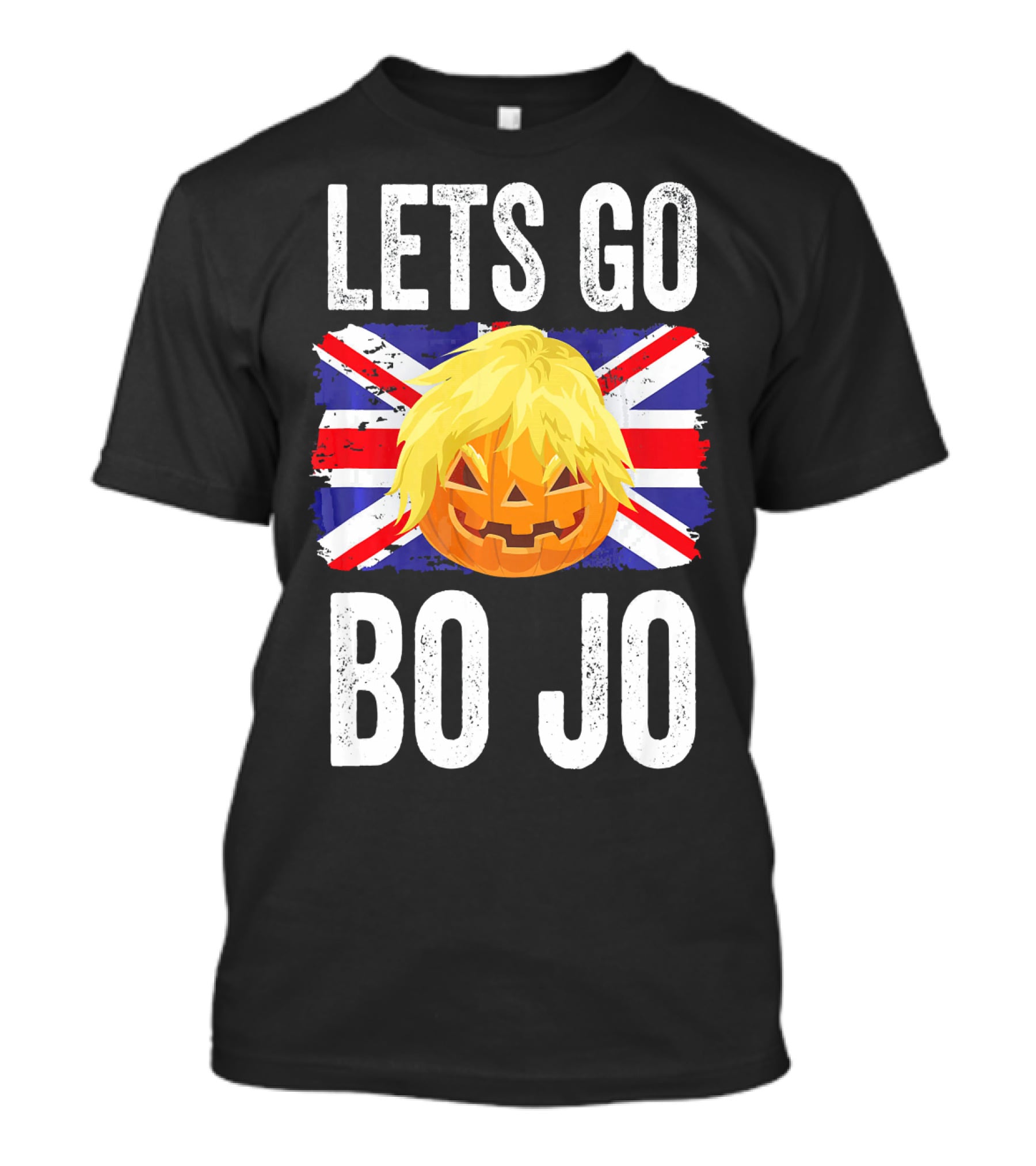 Lets Go Bo Jo Halloween Brexit Pumpkin Union Jack T-Shirt