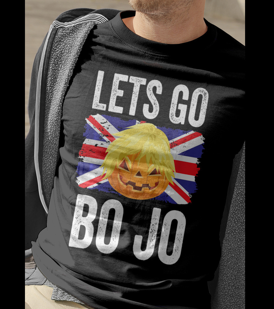 Lets Go Bo Jo Halloween Brexit Pumpkin Union Jack T-Shirt
