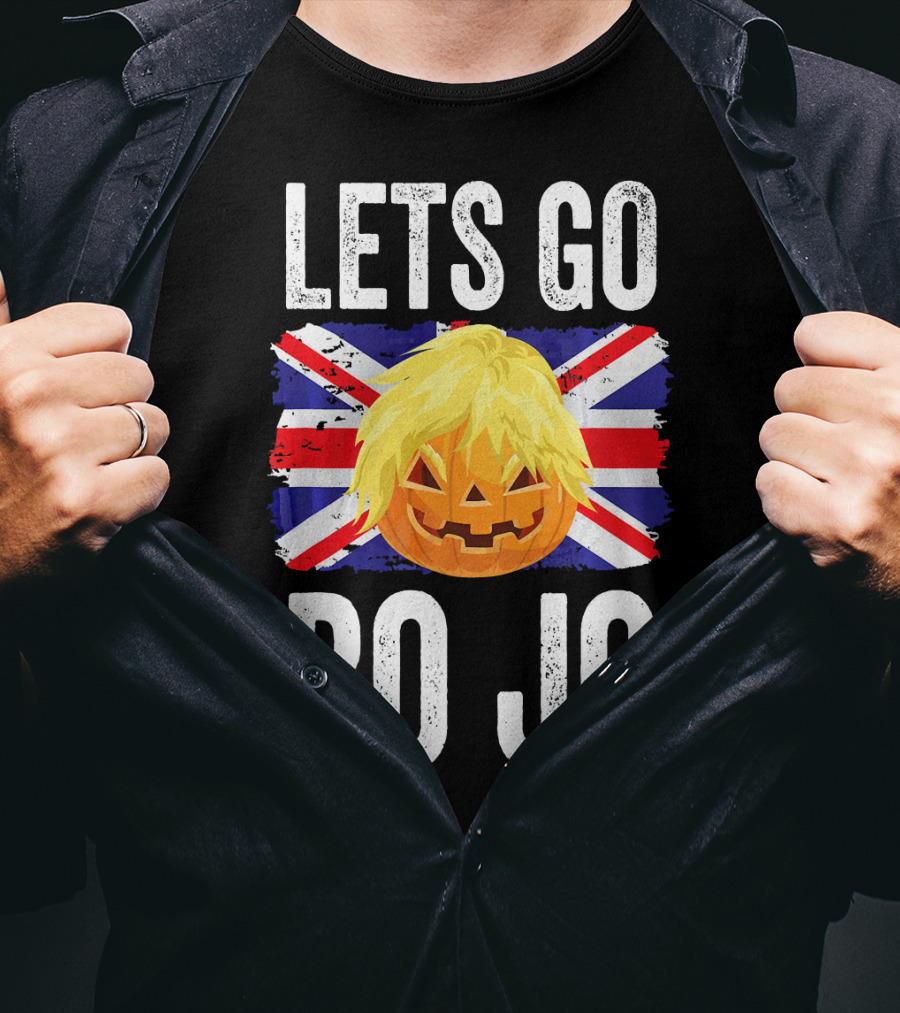 Lets Go Bo Jo Halloween Brexit Pumpkin Union Jack T-Shirt