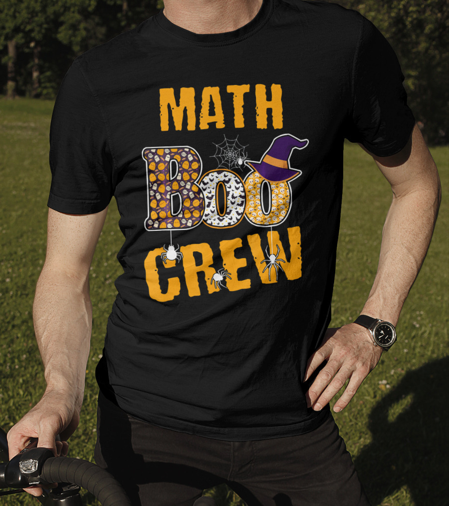 Math Boo Crew Halloween Teacher Pumpkins Spiders Hat T-Shirt