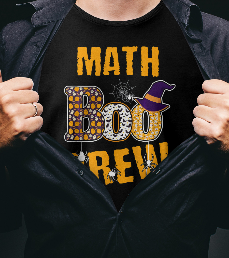 Math Boo Crew Halloween Teacher Pumpkins Spiders Hat T-Shirt