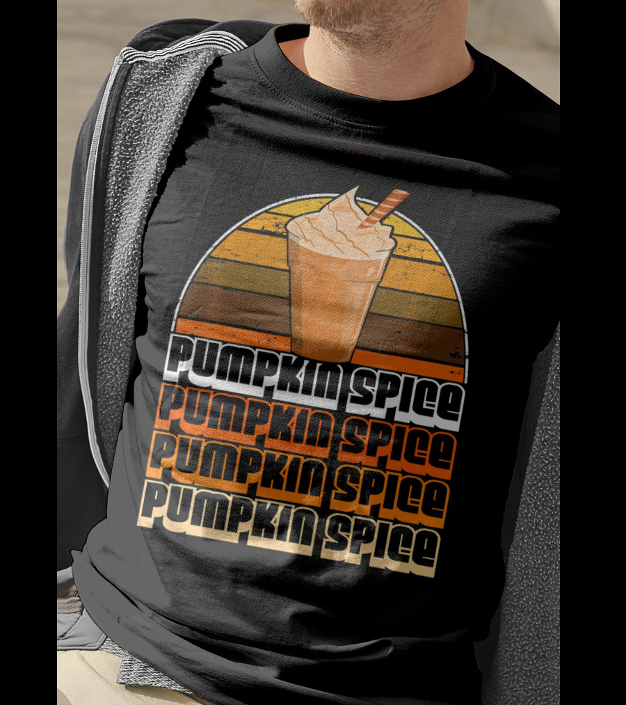 Vintage Pumpkin Spice Frappe Retro Pumpkin Spice Coffee T-Shirt