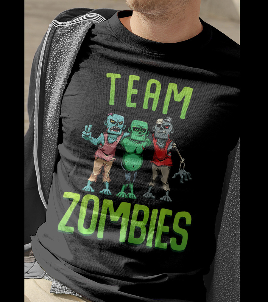 Team Zombies Matching Halloween Zombie Characters T-Shirt