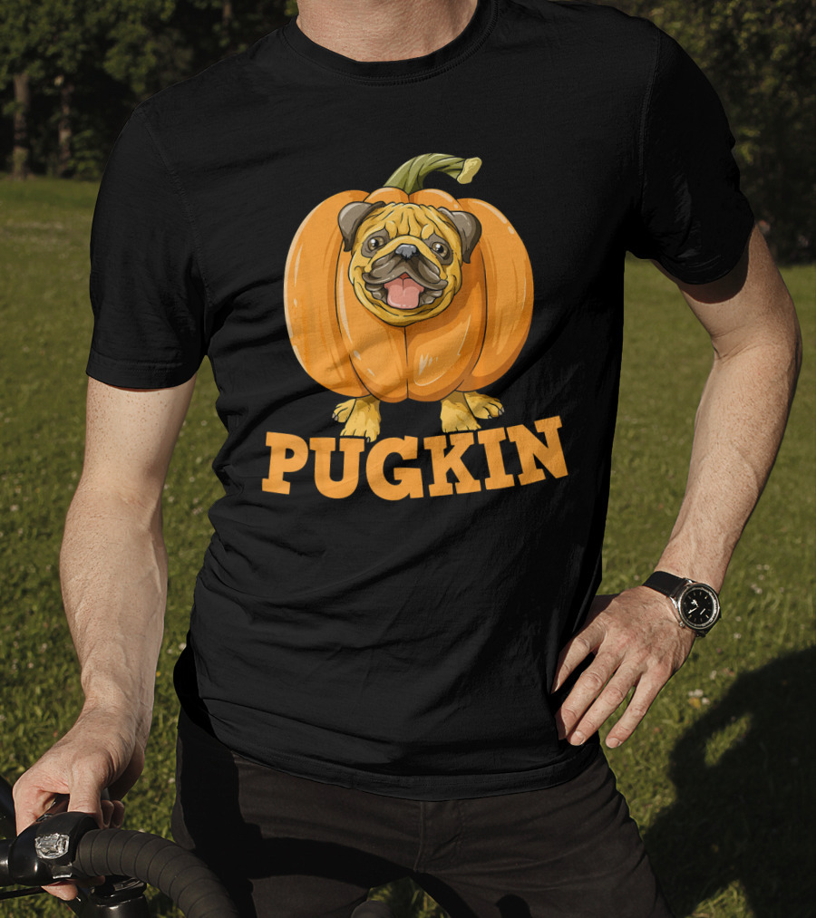 Pugkin Halloween Pug Pumpkin For Pug Lovers T-Shirt
