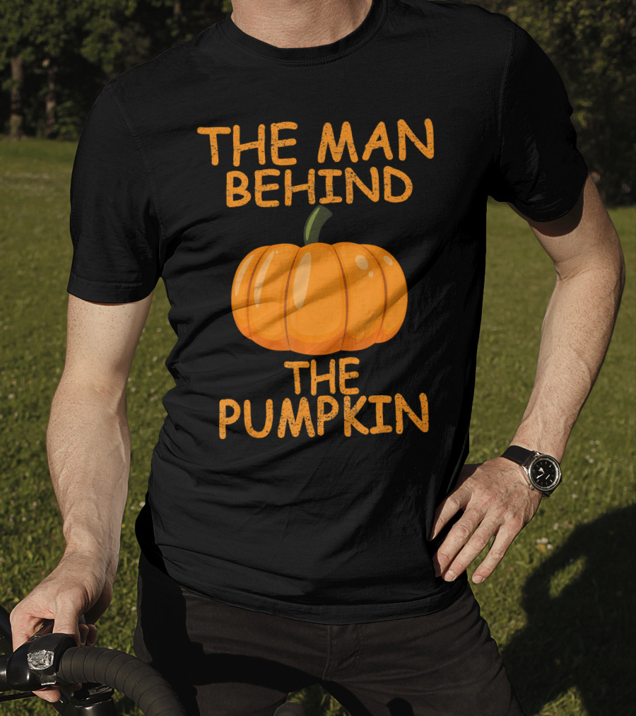 The Man Behind The Pumpkin Funny Halloween Pregnancy T-Shirt