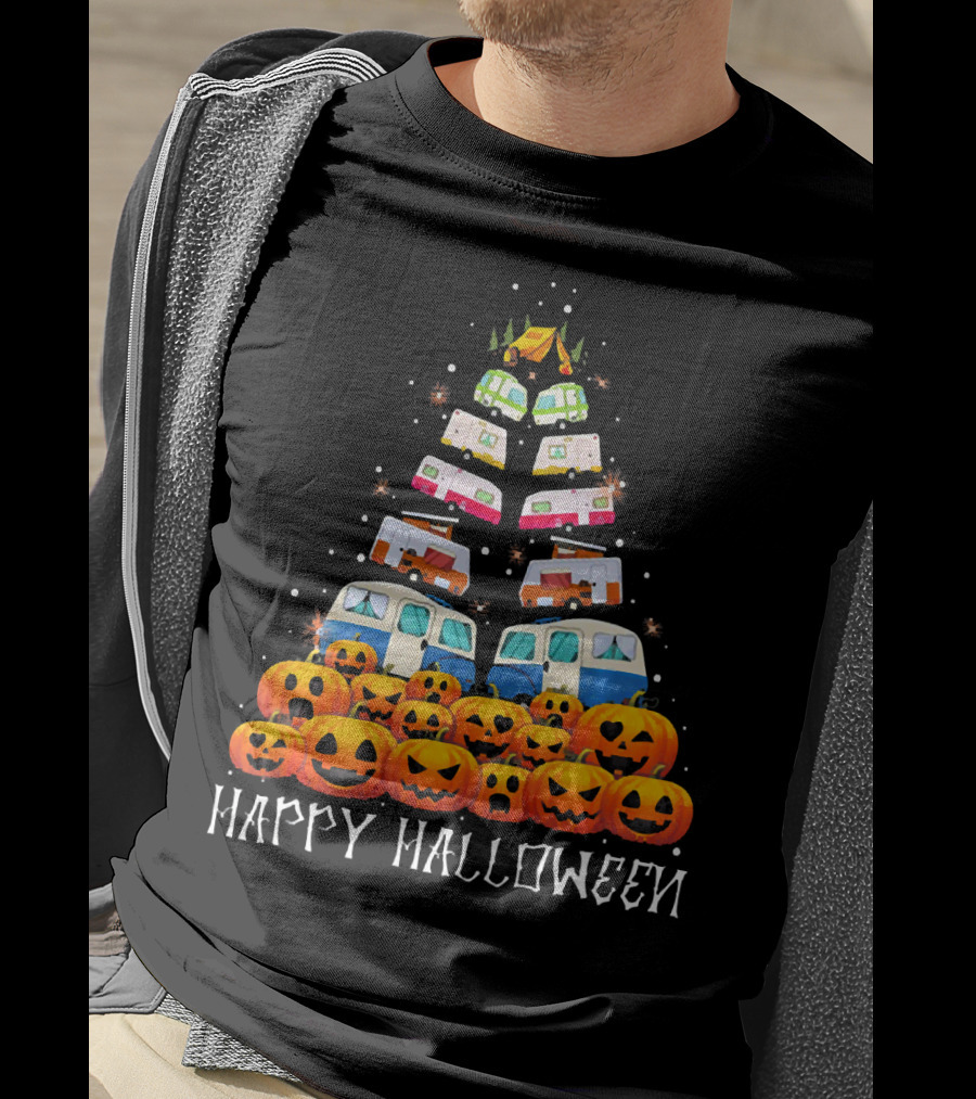 Happy Halloween Pumpkin Camper Fun T-Shirt