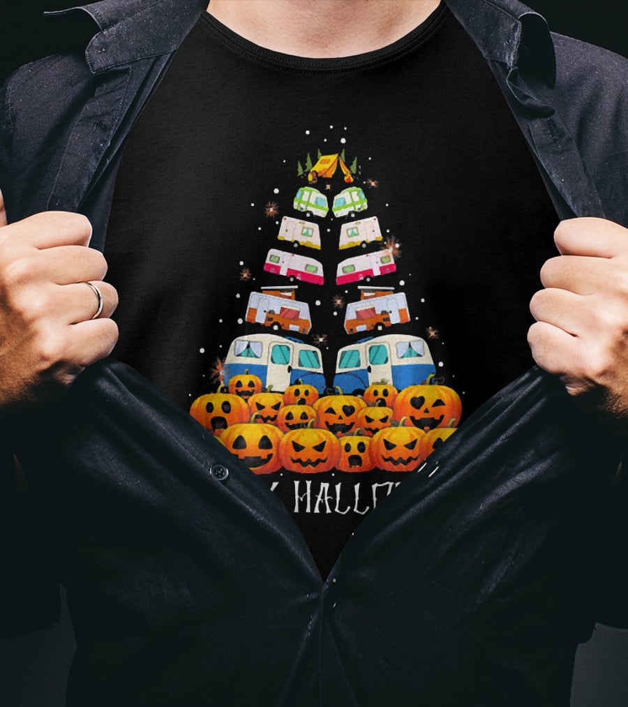 Happy Halloween Pumpkin Camper Fun T-Shirt