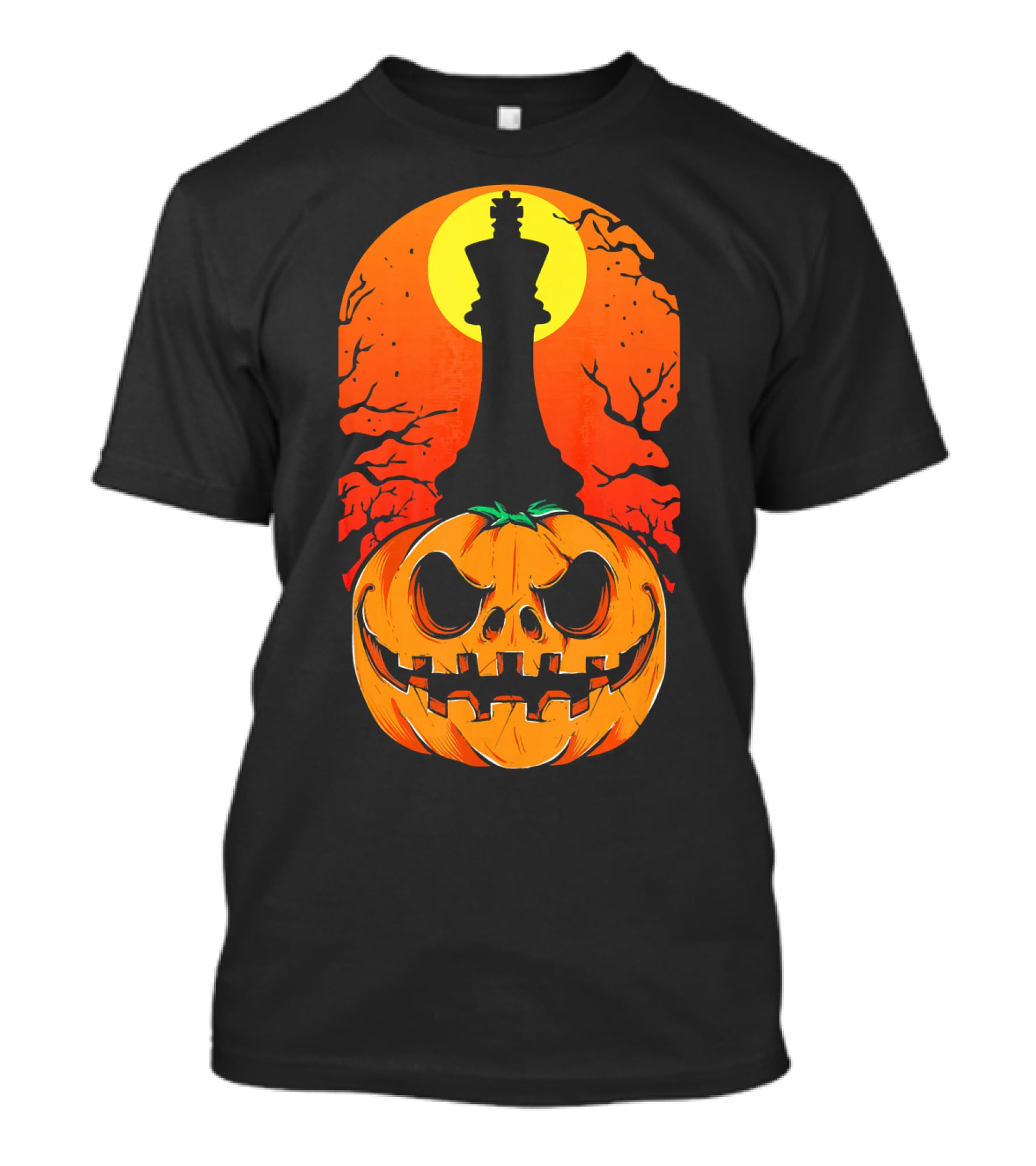King Pumpkin Chess Moon Halloween Pumpkin King T-Shirt