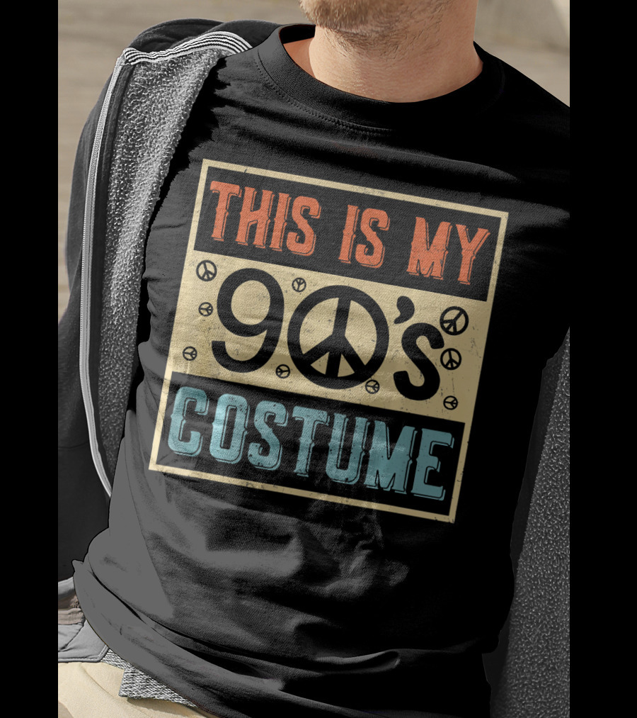 This Is My 90s Costume Peace Sign Halloween 1990 T-Shirt
