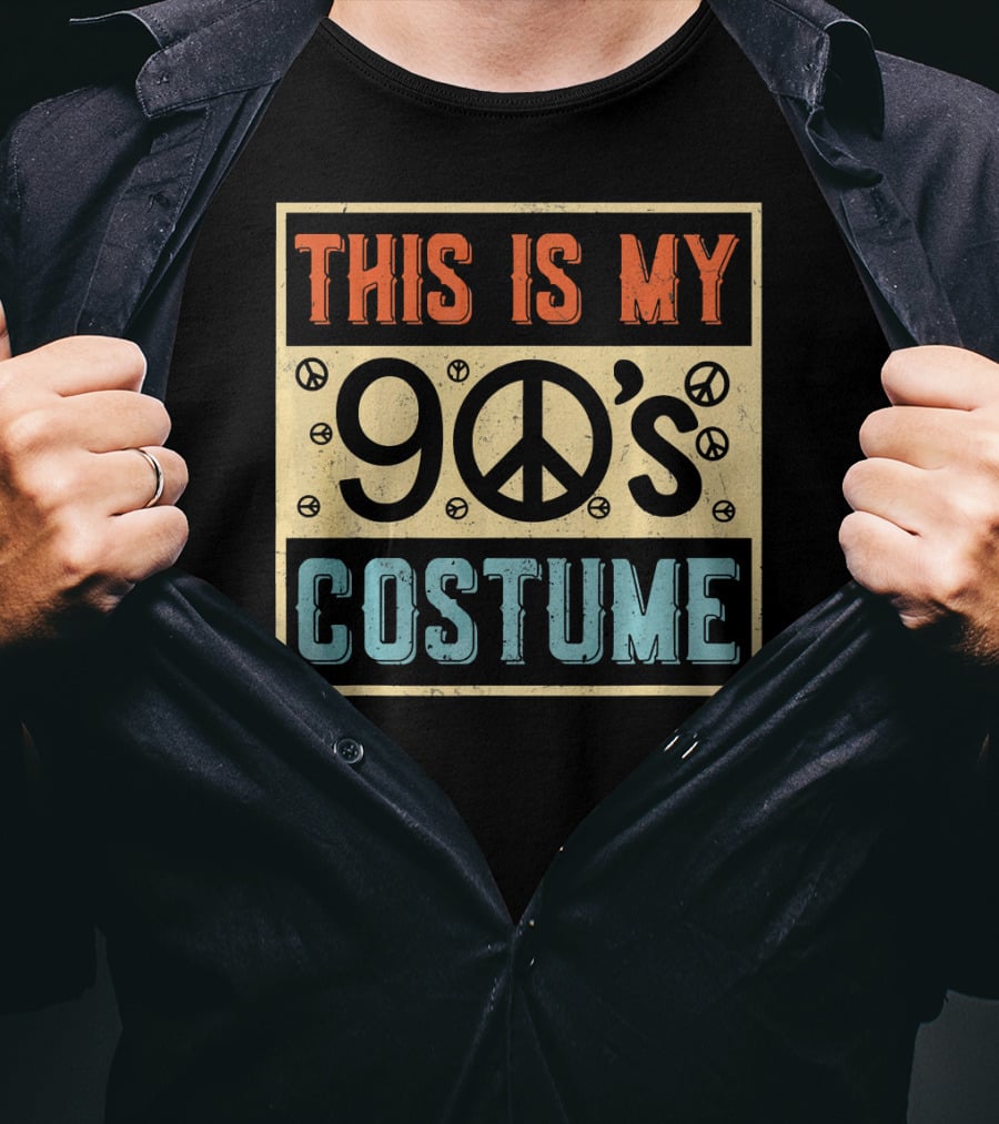 This Is My 90s Costume Peace Sign Halloween 1990 T-Shirt