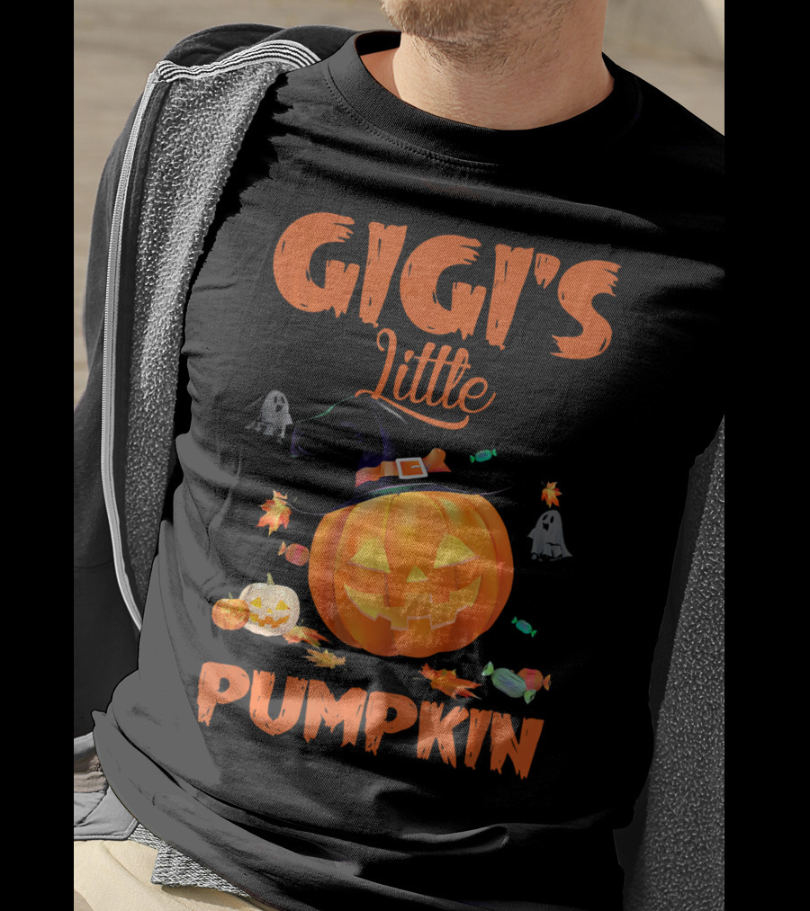 Gigi's Little Pumpkin Halloween Ghosts Candy Jack-O'-Lantern T-Shirt