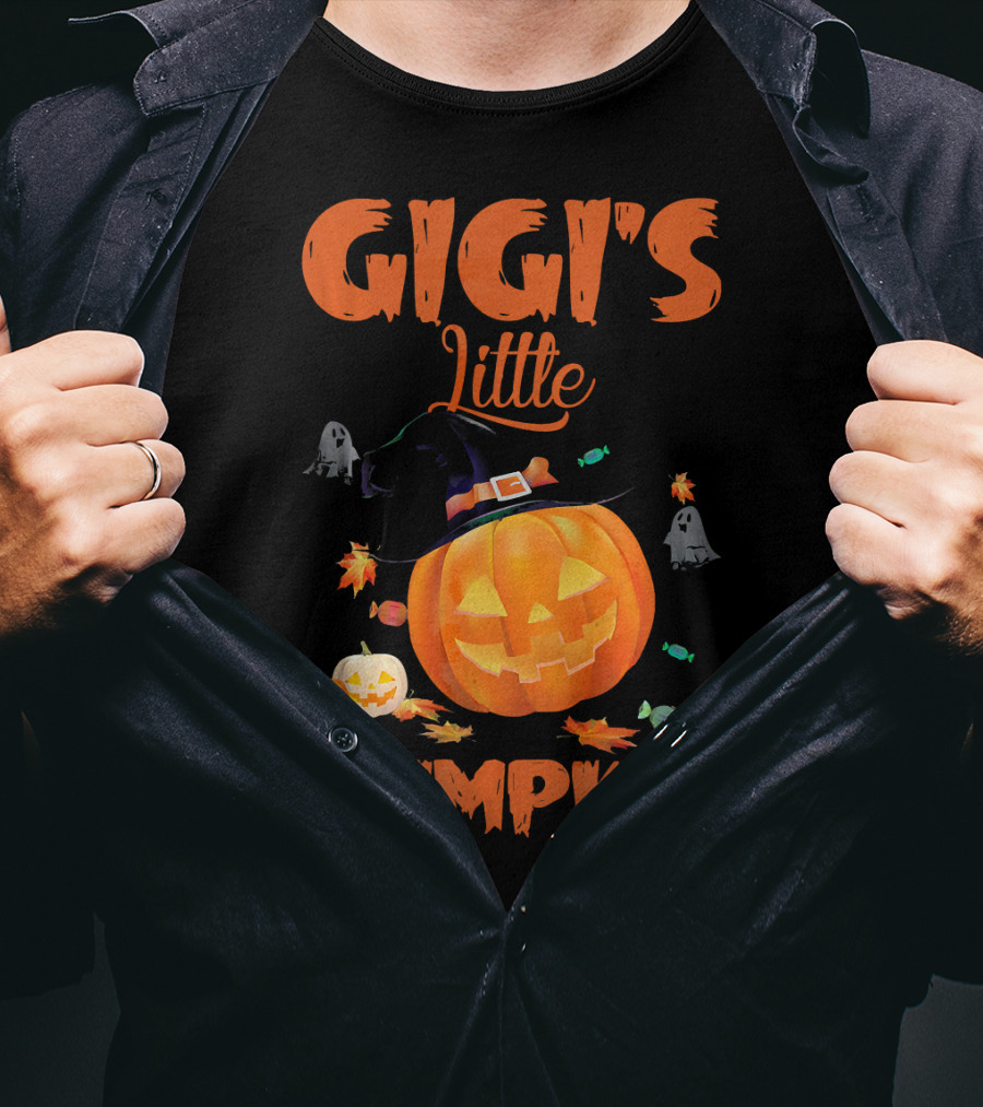 Gigi's Little Pumpkin Halloween Ghosts Candy Jack-O'-Lantern T-Shirt