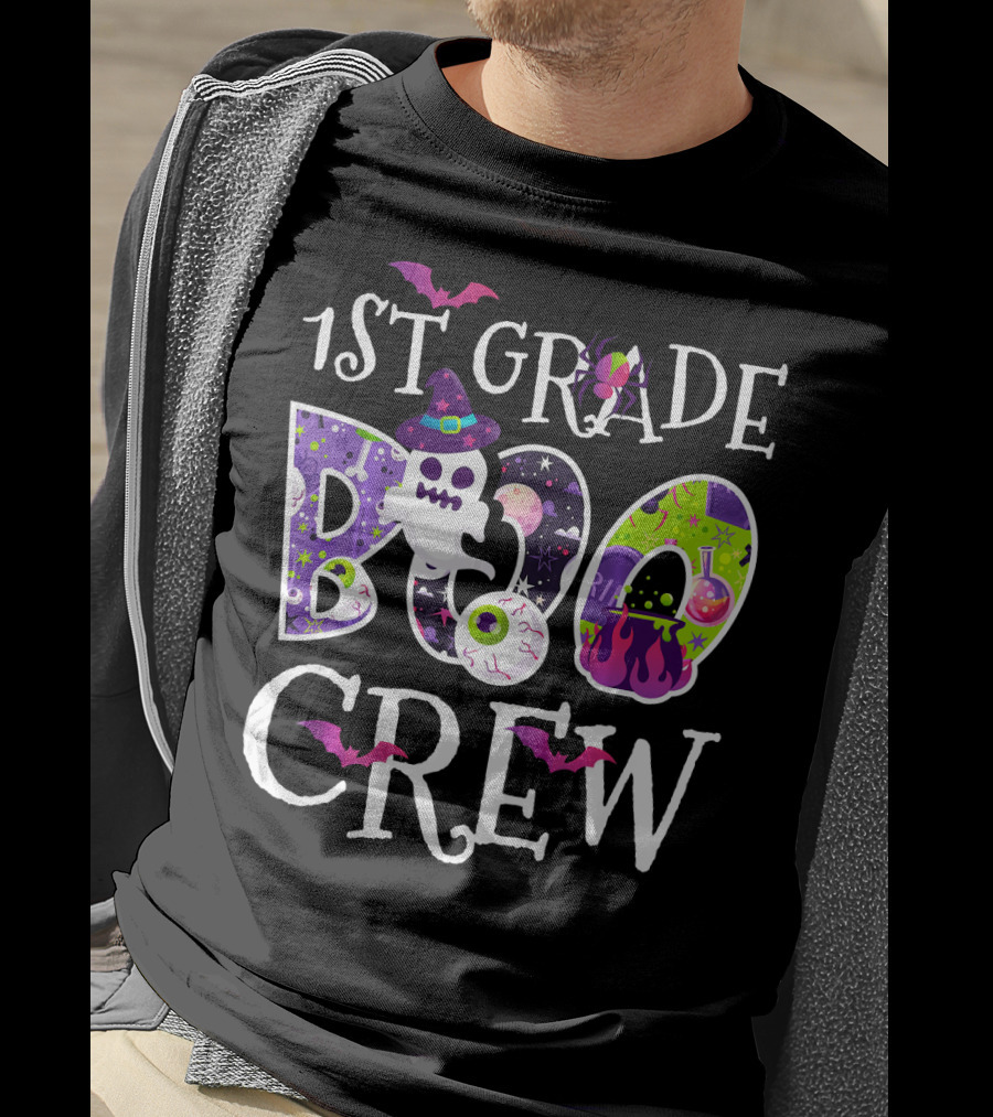 1st Grade Boo Crew Halloween Funny Costume T-Shirt