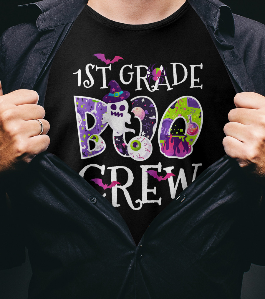1st Grade Boo Crew Halloween Funny Costume T-Shirt
