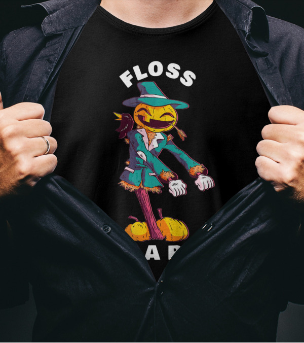 Floss Like A Boss Pumpkin Scarecrow Dance T-Shirt