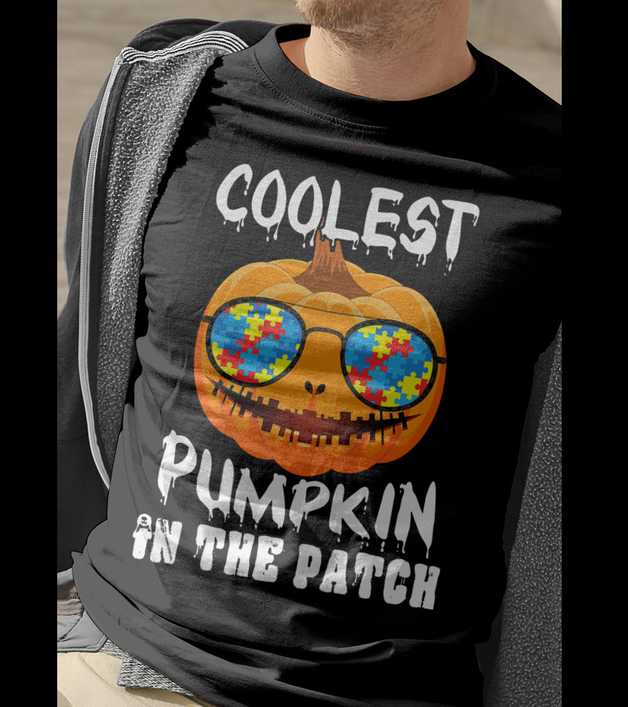 Coolest Pumpkin In The Patch Puzzle Sunglasses T-Shirt