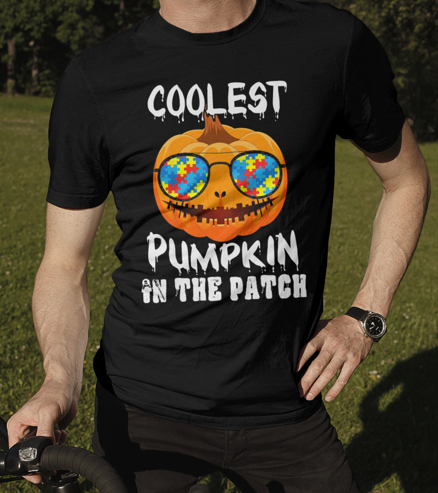 Coolest Pumpkin In The Patch Puzzle Sunglasses T-Shirt