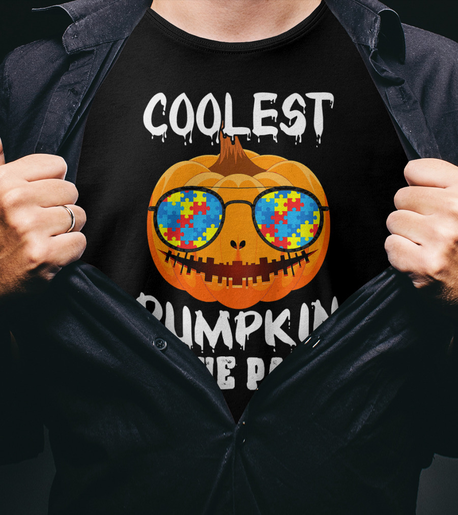 Coolest Pumpkin In The Patch Puzzle Sunglasses T-Shirt