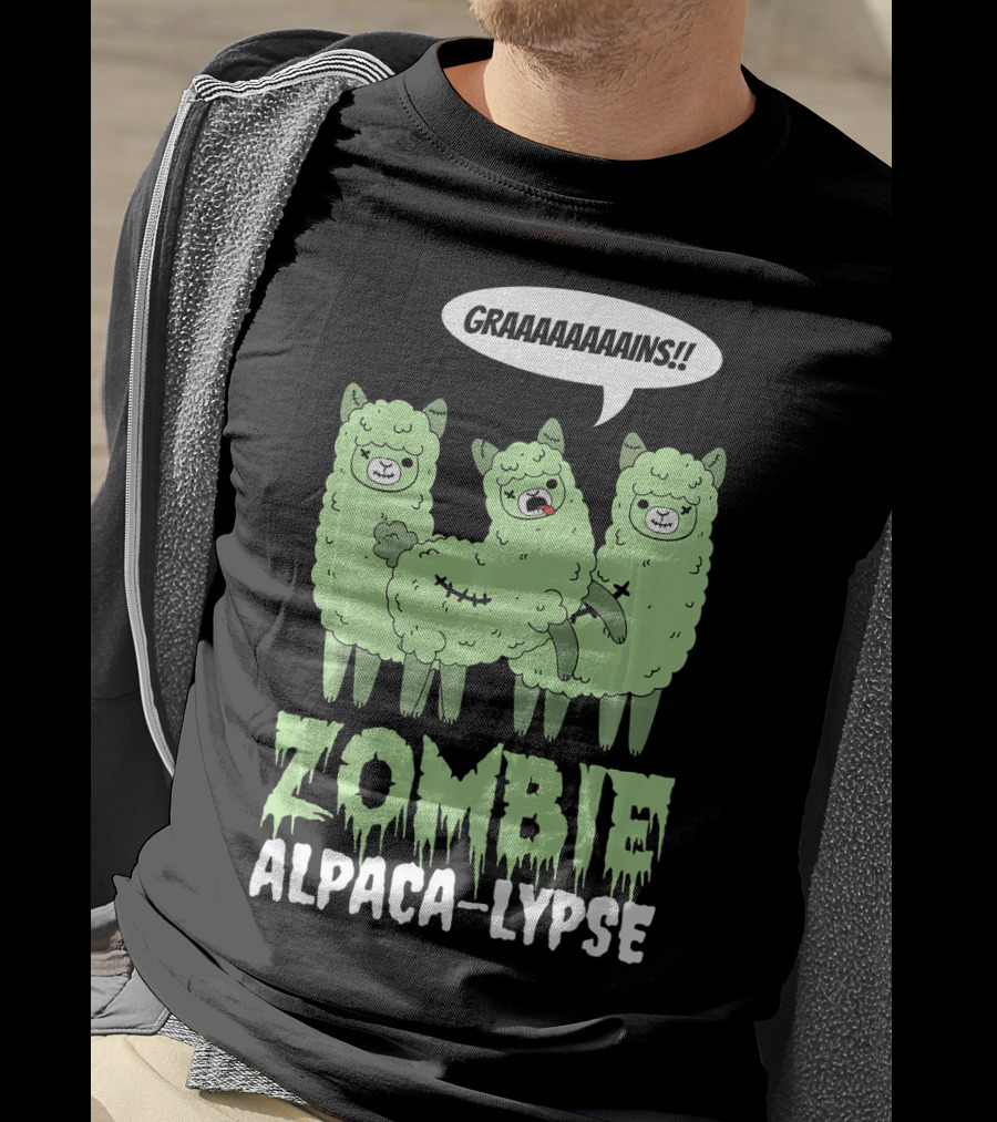 Zombie Alpaca-lypse GRAAAAINS T-Shirt