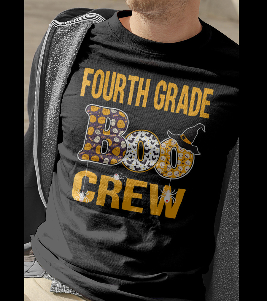 Fourth Grade Boo Crew Halloween Theme Teacher Gift T-Shirt